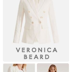VERONICA BEARD Dickey Jacket LONNY Ivory LINEN Off White Women Ivory